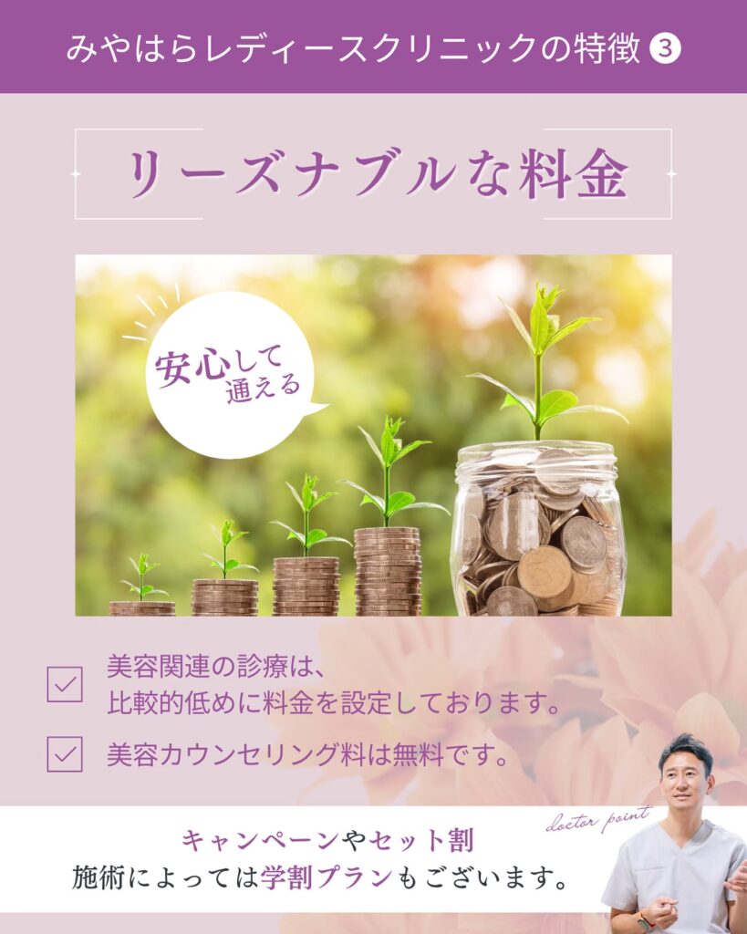 みやはらレディースクリニックの特徴
