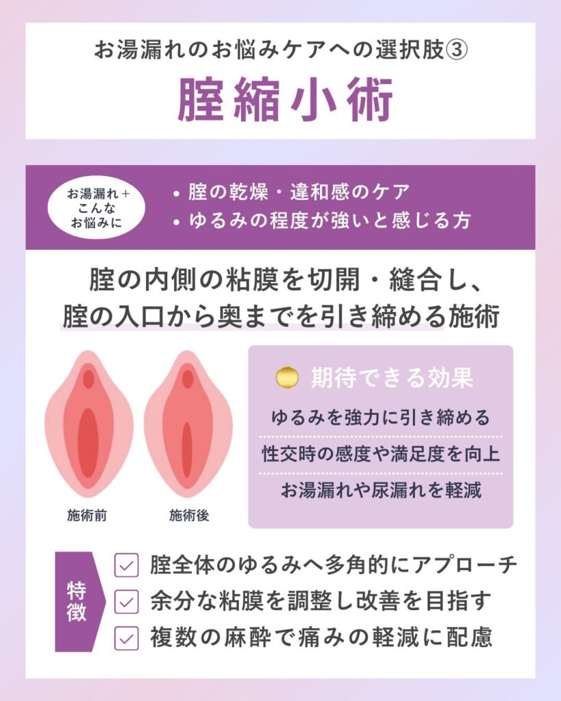 【膣がゆるいと感じたら】原因とセルフケア・施術法までわかりやすく解説｜熊本の婦人科でできるフェムケアとは
